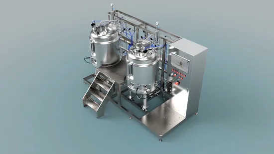 Sistema de tanque de mezcla de formulación de acero inoxidable sanitario